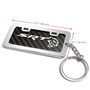 Dodge SRT Hellcat Black Real Carbon Fiber Mini Chrome Metal License Frame Style Key Chain