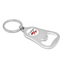 Dodge Challenger R/T Classic White Logo Chrome Finish Flat Bottle Opener Metal Key Chain