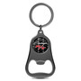 Dodge Challenger R/T Classic Logo Carbon Fiber Flat Bottle Opener Black Metal Key Chain