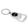 Dodge SRT-8 Black Logo Chrome Finish Flat Bottle Opener Metal Key Chain