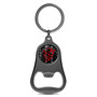 Dodge Demon in Red Logo Carbon Fiber Flat Bottle Opener Black Metal Key Chain