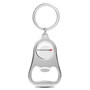 Dodge White Logo Chrome Finish Flat Bottle Opener Metal Key Chain