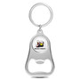 Dodge Scat-Pack White Logo Chrome Finish Flat Bottle Opener Metal Key Chain