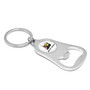 Dodge Scat-Pack White Logo Chrome Finish Flat Bottle Opener Metal Key Chain