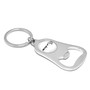 Dodge SRT Hellcat White Logo Chrome Finish Flat Bottle Opener Metal Key Chain