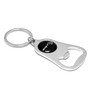 Dodge SRT Hellcat Black Logo Chrome Finish Flat Bottle Opener Metal Key Chain