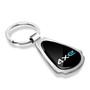 Jeep 4xe Black Dome Chrome Metal Teardrop Key Chain
