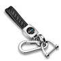 Jeep 4xe in Black Real Carbon Fiber Loop-Strap Chrome Hook Key Chain