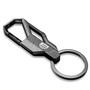 Jeep Grill Logo Topographic Black Carabiner Style Snap Hook Metal Key Chain