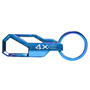 Jeep 4xe Topographic Blue Carabiner Style Snap Hook Metal Key Chain