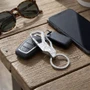 Jeep Willys Star Logo Topographic Silver Carabiner Style Snap Hook Metal Key Chain
