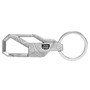 Jeep Grill Logo Topographic Silver Carabiner Style Snap Hook Metal Key Chain