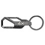 Jeep 4xe Topographic Black Carabiner Style Snap Hook Metal Key Chain