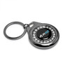 Jeep 4xe Crystal Rhinestone Roundel Black Metal Key Chain with Real Carbon Fiber Backing