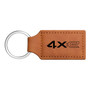 Jeep 4xe Rectangular Brown PU Leather Key Chain