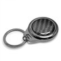 Jeep 4xe Real Black Carbon Fiber Gunmetal Roundel Metal Case Key Chain