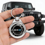 Jeep 4xe Real Black Carbon Fiber Gunmetal Roundel Metal Case Key Chain