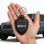 Jeep 4xe Black Shield-Shape Style Genuine Leather Key Chain