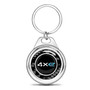 Jeep 4xe Real Black Carbon Fiber Chrome Roundel Metal Case Key Chain