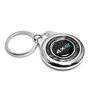 Jeep 4xe Real Black Carbon Fiber Chrome Roundel Metal Case Key Chain