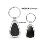 Jeep 4xe Real Black Carbon Fiber Chrome Metal Teardrop Key Chain
