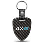 Jeep 4xe Real Black Carbon Fiber Large Shield-Style Key Chain