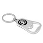 Jeep Willys Star Black Logo Chrome Finish Flat Bottle Opener Metal Key Chain