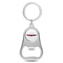 Jeep Trailhawk White Logo Chrome Finish Flat Bottle Opener Metal Key Chain