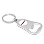 Jeep Trailhawk White Logo Chrome Finish Flat Bottle Opener Metal Key Chain