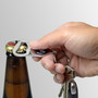 Jeep Trailhawk White Logo Chrome Finish Flat Bottle Opener Metal Key Chain