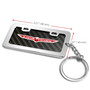 Jeep Trailhawk Black Real Carbon Fiber Mini Chrome Metal License Frame Style Key Chain