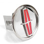 Lincoln Red Logo Chrome Tow Hitch Cover Plug
