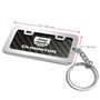 Jeep Gladiator Black Real Carbon Fiber Mini Chrome Metal License Frame Style Key Chain