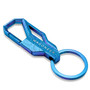 Jeep Wagoneer Topographic Blue Carabiner Style Snap Hook Metal Key Chain