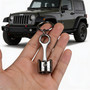 Jeep 4xe in Black on Black Engine Piston and Rod Metal Key Chain