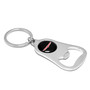 Jeep Trailhawk Black Logo Chrome Finish Flat Bottle Opener Metal Key Chain