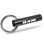 RAM Logo Black Real Carbon Fiber Custom Designed Tube Style Key Chain