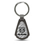 RAM Silver Genuine Carbon Fiber Black Metal Teardrop Key Chain