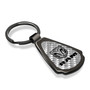 RAM Silver Genuine Carbon Fiber Black Metal Teardrop Key Chain