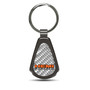HEMI Powered Silver Genuine Carbon Fiber Black Metal Teardrop Key Chain