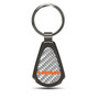 HEMI Silver Genuine Carbon Fiber Black Metal Teardrop Key Chain