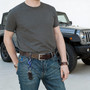 HEMI Logo Topographic Blue Carabiner Style Snap Hook Metal Key Chain