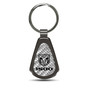 RAM 1500 Silver Genuine Carbon Fiber Black Metal Teardrop Key Chain