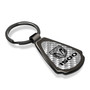 RAM 1500 Silver Genuine Carbon Fiber Black Metal Teardrop Key Chain