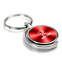 Honda Red Brushed Metal Spinner Key Chain