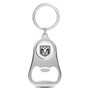 RAM Head White Logo Chrome Finish Flat Bottle Opener Metal Key Chain