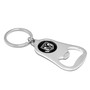 RAM Head Black Logo Chrome Finish Flat Bottle Opener Metal Key Chain