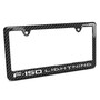 Ford F-150 Lightning Black Carbon Fiber Look ABS Plastic License Plate Frame