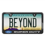 Ford Super-Duty Black Carbon Fiber Look ABS Plastic License Plate Frame