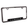Lincoln in 3D Black Finish 50 States Gloss Black Stainless Steel License Plate Frame